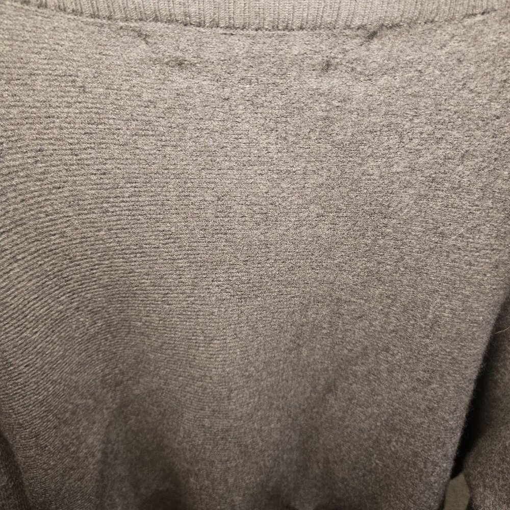 100% Merino Wool Max Studio London Gray Dolman Sleeve Knit Sweater - Picture 4 of 4